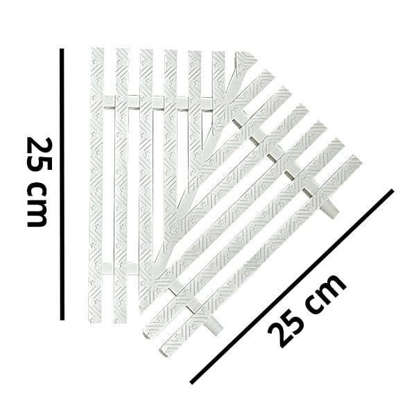 Yıldız Desen 45º Izgara Köşe Parçası 25 cm