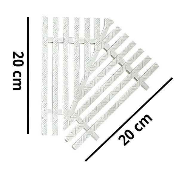 Yıldız Desen 45º Izgara Köşe Parçası 20 cm