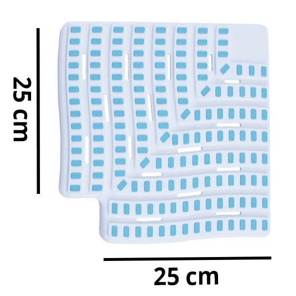 Efes Model 90º Izgara Köşe Parçası 25 cm - Mavi