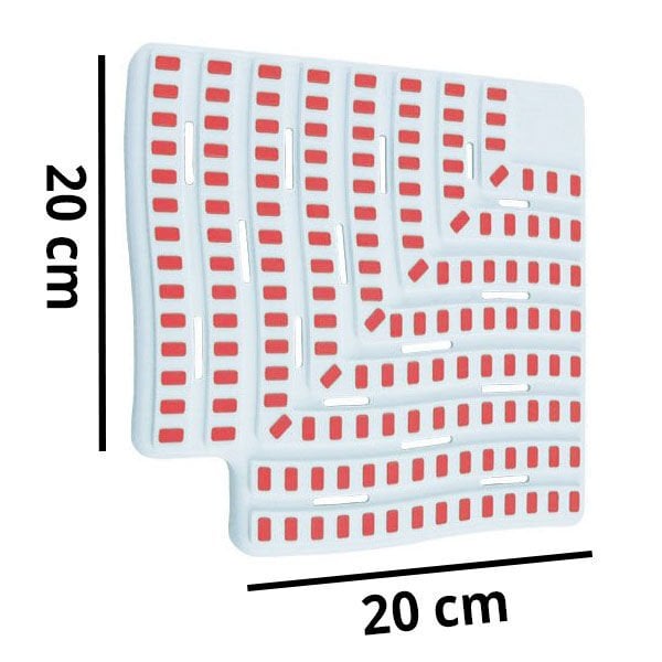 Efes Model 90º Izgara Köşe Parçası 20 cm - Kırmızı