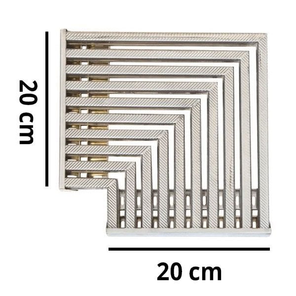 90˚ AISI 316 Kalite Paslanmaz Köşe Parçası 20 cm