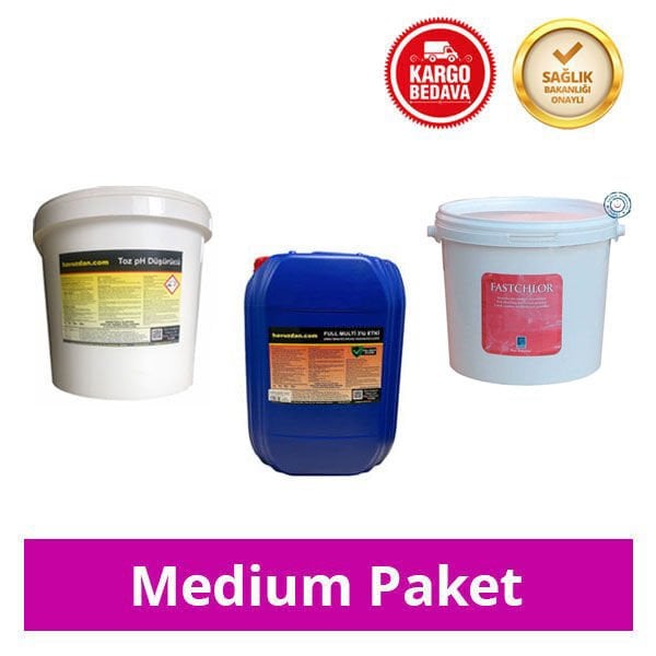 Havuz Bakım Kimyasal Seti Medium Paket