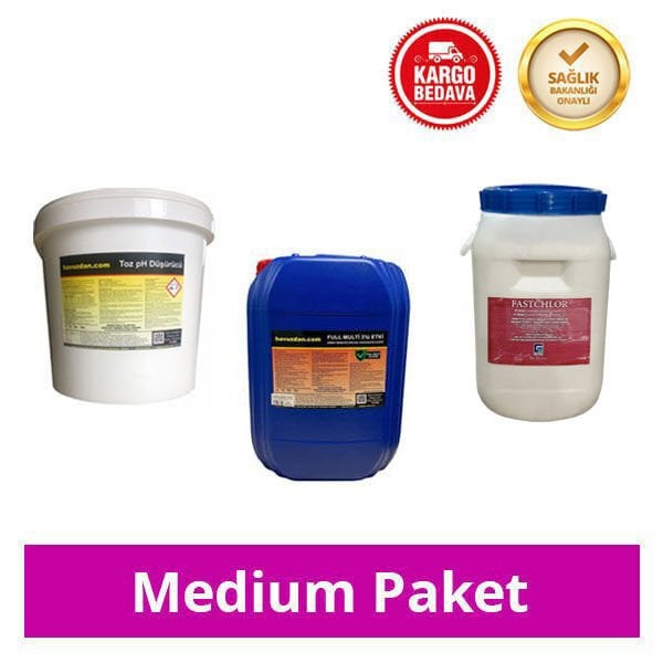 Havuz Bakım Kimyasal Seti Medium Paket