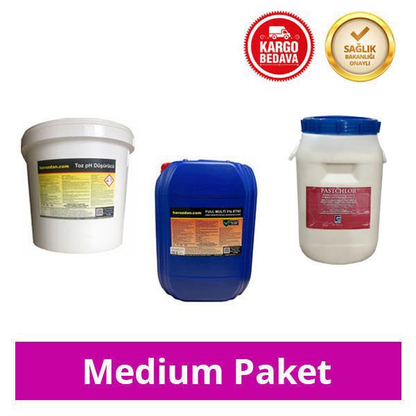 Havuz Bakım Kimyasal Seti Medium Paket