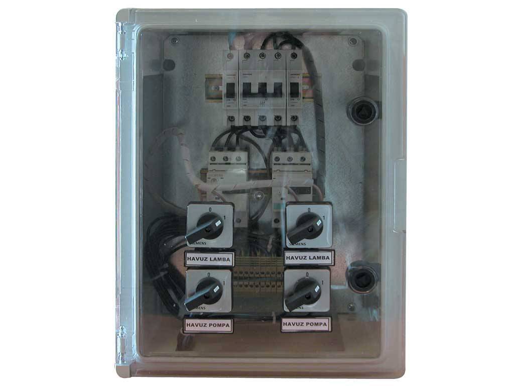 Havuz Elektrik Panosu 1 Pompa 2 Lamba ve Zaman Saatli