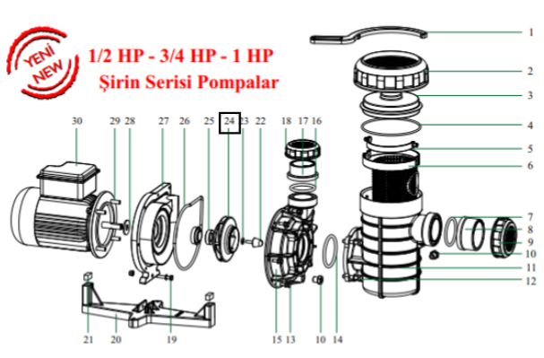 Nozbart Havuz Pompası Şirin Serisi Çark
