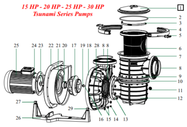 Nozbart Havuz Pompası Tsunami Serisi Ön Filtre Kapağı