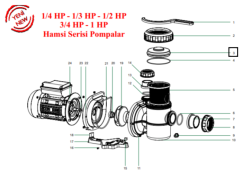 Nozbart Havuz Pompası Hamsi Serisi Ön Filtre Kapağı
