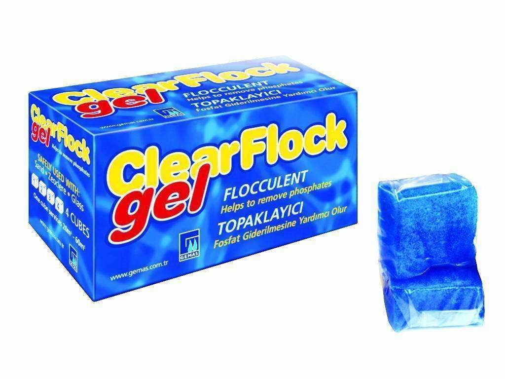 Clearflock Jel Küp Topaklayıcı (4 küp) - Ev Havuzları için