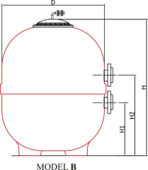 1250 mm Polyester Havuz Kum Filtresi