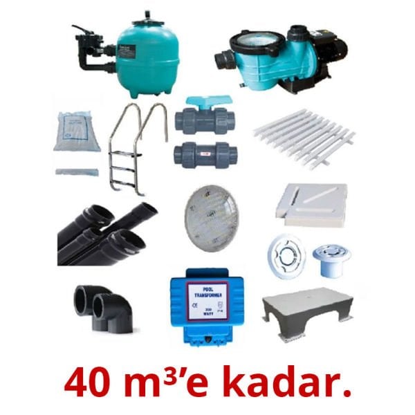 Taşmalı Havuz Yapım Seti 40 m3'e Kadar
