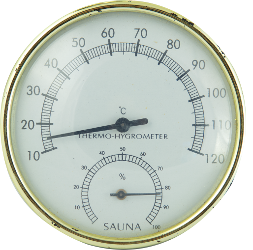 Sauna Plastik Termometre-Higrometre Tek Saat içinde Fıntech