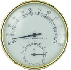 Sauna Plastik Termometre-Higrometre Tek Saat içinde Fıntech