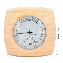 Sauna Ahşap Termometre-Higrometre Tek saat içinde