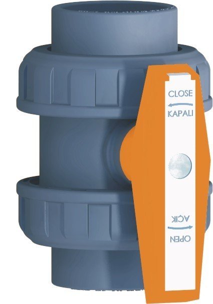 Nozbart Küresel Asit Vanası d.75 mm (Yapıştırmalı)