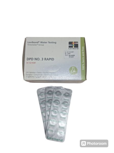 Lovibond DPD-3 Rapid Bağlı Klor Ölçümü Analiz Hapları - 250 Adet (1 Kutu )