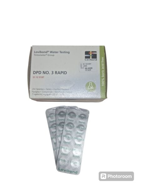 Lovibond DPD-3 Rapid Bağlı Klor Ölçümü Analiz Hapları - 250 Adet (1 Kutu )