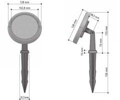 Tek Renkli“SPOT 10” Süs Havuzu Sualtı Aydınlatma Lambası.