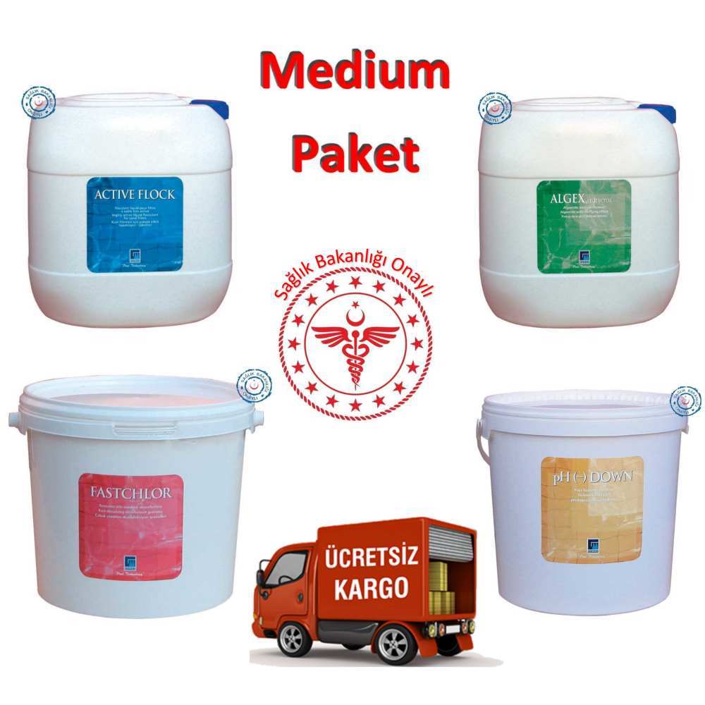 Havuz Kimyasalları Seti, Dörtlü Large Paket